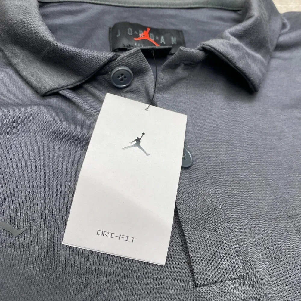 Jordan Dri-FIT Polo Shirt Mens 2XL Gray Jordan Invitational Charlotte Basketball - Picture 3 of 13